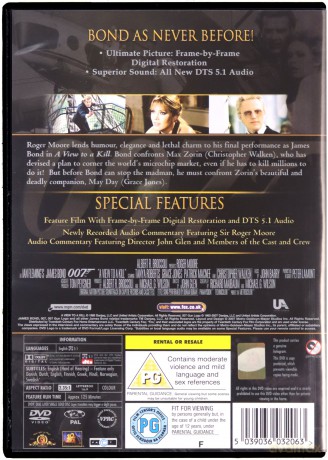 007 James Bond Remastered - A View To A Kill (Zabójczy widok) [DVD]