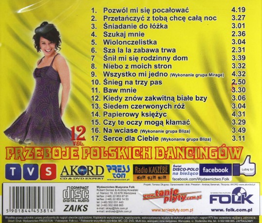 Przeboje polskich dancingów Vol.12 [CD]