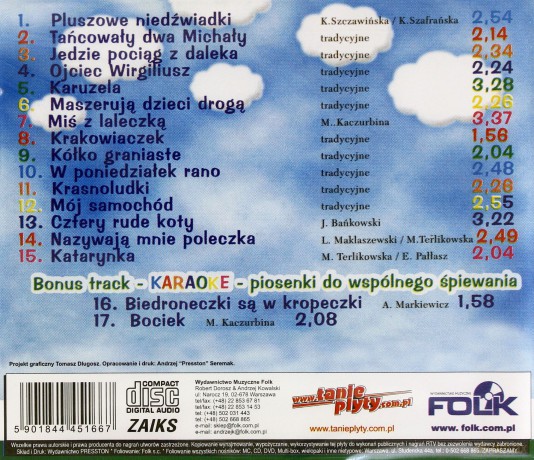 Piosenki dla dzieci - Pluszowe niedźwiadki [CD]