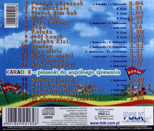 Piosenki dla dzieci - Puszek okruszek [CD]