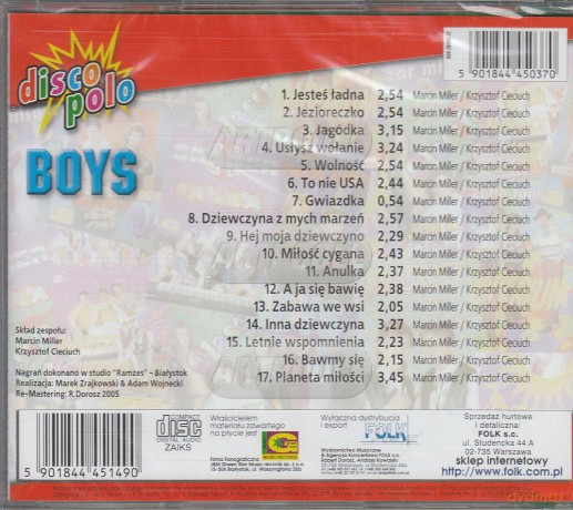 Boys: Największe przeboje non stop [CD]