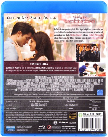 Breaking Dawn - Parte 1 - the Twilight Saga (Saga 'Zmierzch': Przed świtem. Część 1) [Blu-Ray]