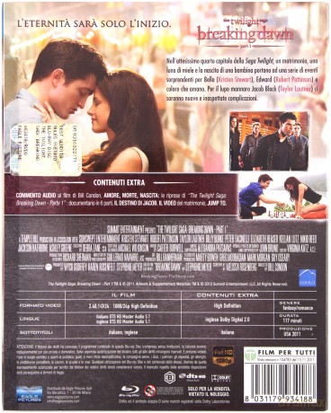 Breaking Dawn - Parte 1 - the Twilight Saga (Saga 'Zmierzch': Przed świtem. Część 1) [Blu-Ray]