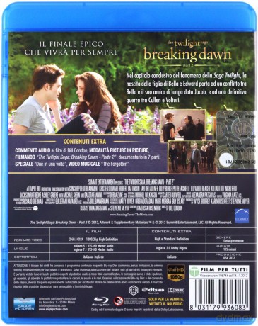Breaking Dawn - Parte 2 - the Twilight Saga (Saga 'Zmierzch': Przed świtem. Część 2) [Blu-Ray]