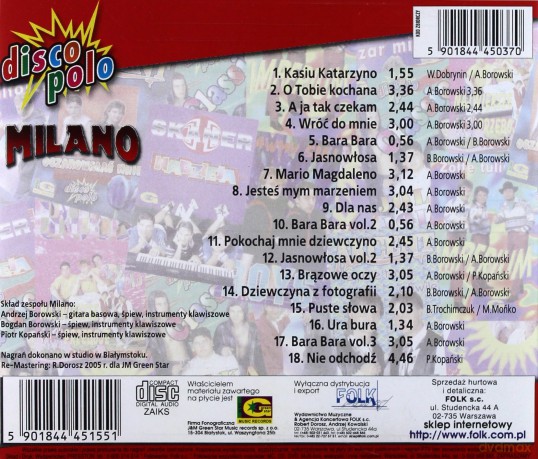 Milano: Słoneczny mix [CD]