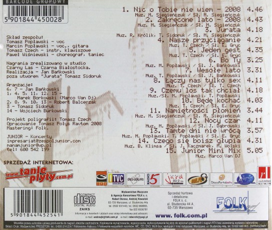 Junior: Tamte dni nie wrócą [CD]