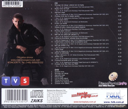 Marcin Siegieńczuk: Niczego nie żałuję [CD]+[DVD]
