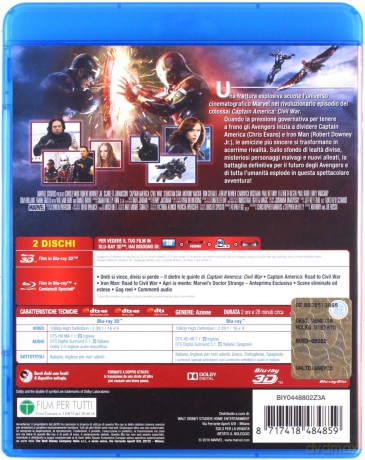 Captain America: Civil War (Kapitan Ameryka: Wojna bohaterów) [Blu-Ray]