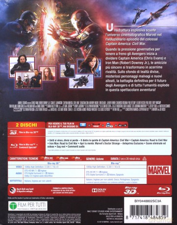 Captain America: Civil War (Kapitan Ameryka: Wojna bohaterów) [Blu-Ray]