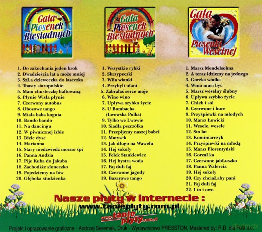 Gala piosenek biesiadnych [BOX] [3CD]
