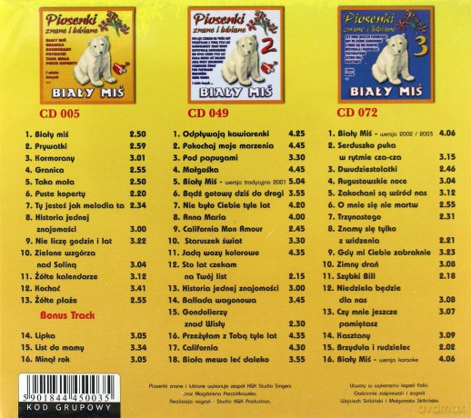Piosenki znane i lubiane - Biały Miś [BOX] [3CD]