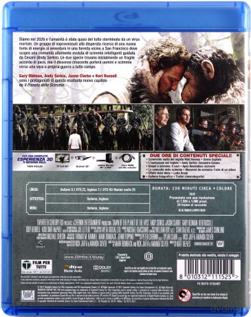 Dawn of the Planet of the Apes (Ewolucja planety małp) [Blu-Ray 3D]+[Blu-Ray]