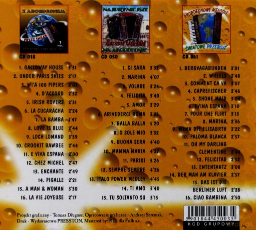 Akordeonowe melodie - światowe przeboje [BOX] [3CD]