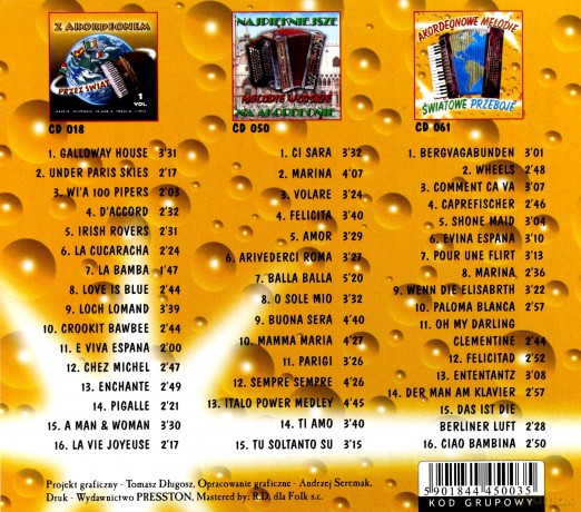 Akordeonowe melodie - światowe przeboje [BOX] [3CD]