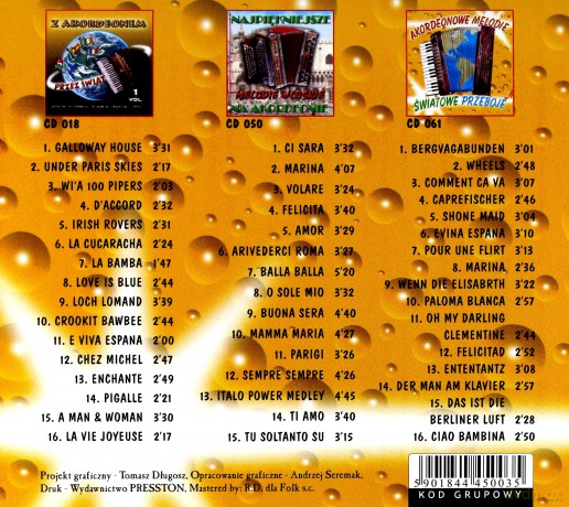 Akordeonowe melodie - światowe przeboje [BOX] [3CD]