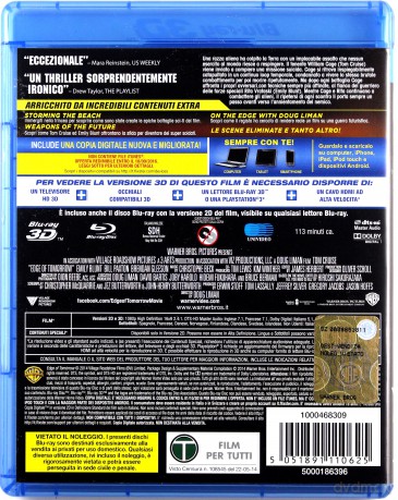 Edge of Tomorrow (Na skraju jutra) [Blu-Ray 3D]+[Blu-Ray]