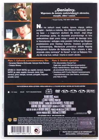 Mechaniczna pomarańcza edycja specjalna [2DVD]