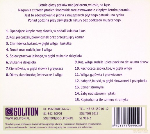Letnie Głosy Ptaków [CD]
