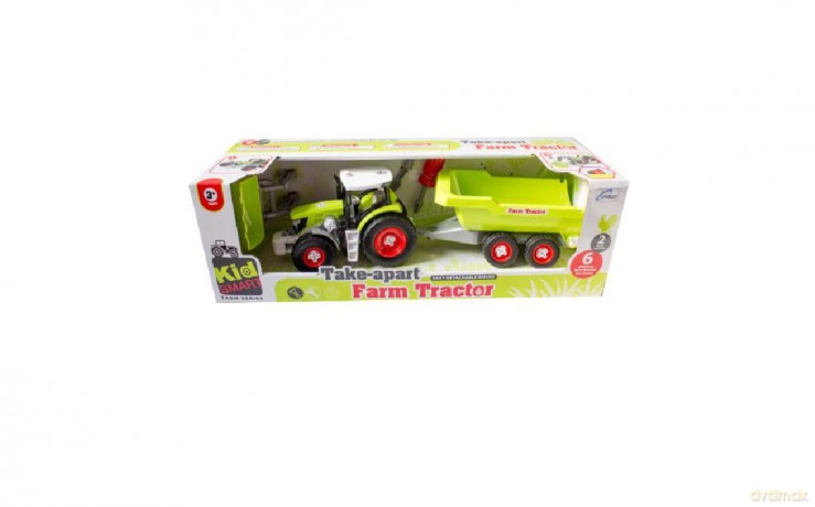 Traktor z przyczepą do skręcania