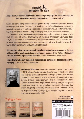 Trylogia Diny (Tom 3) Dziedzictwo Karny - Herbjorg Wassmo, Ewa M. Bilińska [KSIĄŻKA]