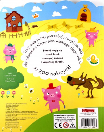 Trzy małe świnki. Naklejkowa przygoda [KSIĄŻKA]