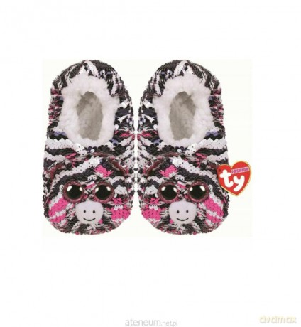 TY Fashion cekinowe kapcie - Zebra rozmiar S