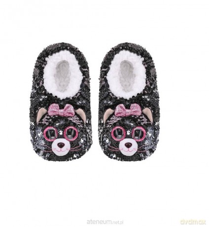 TY Fashion Kiki - Cekinowe kapcie Kot rozmiar L