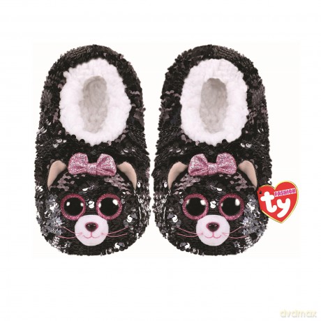 TY Fashion Kiki - Cekinowe kapcie Kot rozmiar M