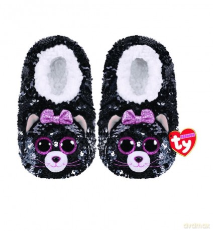 TY Fashion Kiki - Cekinowe kapcie Kot rozmiar S