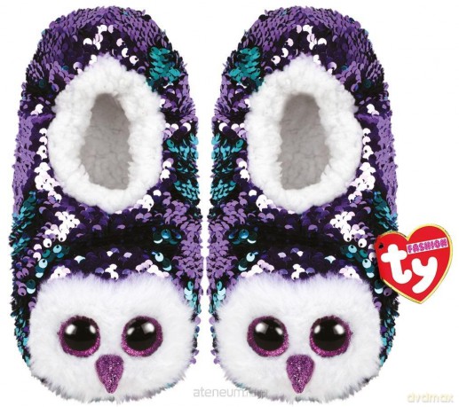 TY Fashion Moonlight - Cekinowe pantofle Sowy