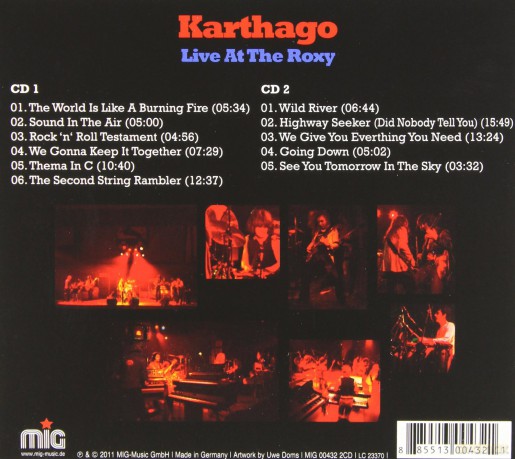 Karthago: Live At The Roxy (Digipack) [2CD]