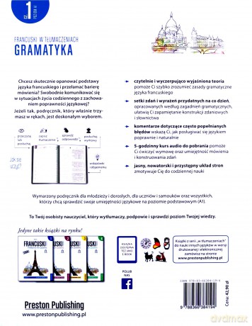 Francuski w tłumaczeniach. Gramatyka poziom A1 - Janina Radej [KSIĄŻKA]