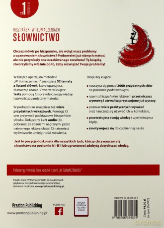 Hiszpański w tłumaczeniach. Słownictwo 1 poziom A1-A2 - Magdalena Filak [KSIĄŻKA]