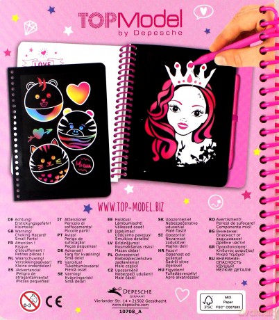 Kolorowanka zdrapywanka magic scratch mini top model