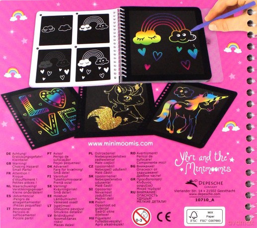 Kolorowanka zdrapywanka magic scratch mini ylvi jednorożec