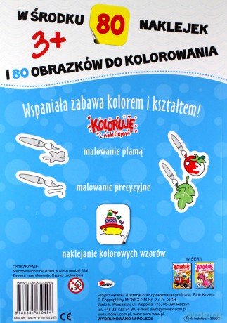 Koloruję i naklejam 1 - Piotr Kozera [KSIĄŻKA]