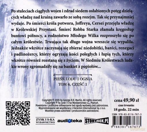 Uczta dla wron część 1 Cienie śmierci. Pieśń lodu i ognia (Tom 4) - George R.R. Martin [AUDIOBOOK]