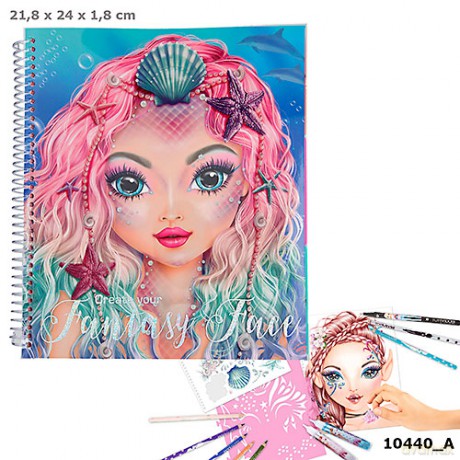 Zestaw kreatywny z naklejkami fantasy face