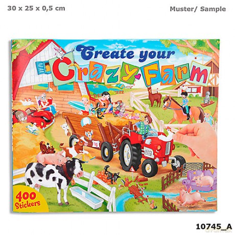 Zestaw z naklejkami crazy farm