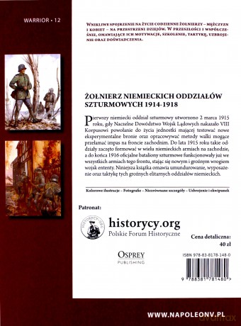 Żołnierz niemieckich oddziałów szturmowych 1914-1918 - Ian Drury [KSIĄŻKA]