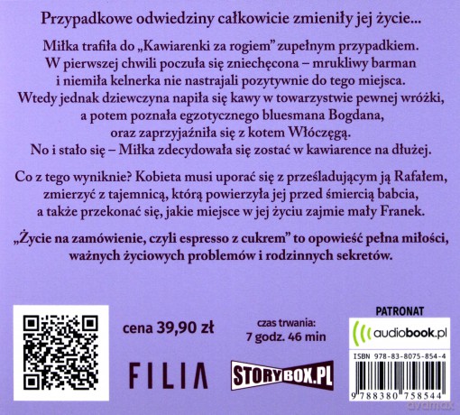 Życie na zamówienie czyli espresso z cukrem. Kawiarenka za rogiem (Tom 1) - Karolina Wilczyńska [AUDIOBOOK]