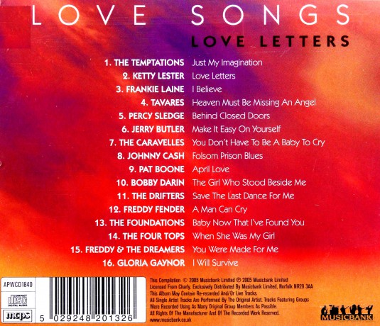 Love Songs - Love Letters [CD]