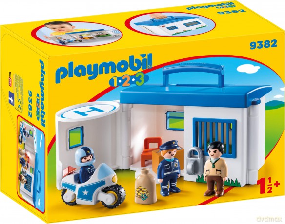 Playmobil 1.2.3. Meeneempolitiestation: 9382 Centrale Della Polizia Portatile 1.2.3 New 03-2018 [CD]