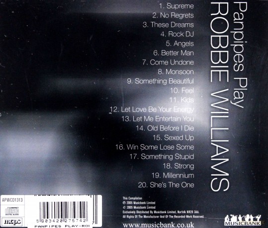 Panpipes Play - Robbie Williams [CD]