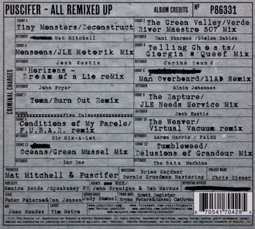 Puscifer: All Re-Mixed Up [CD]
