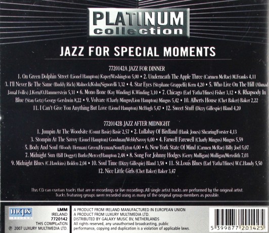 Jazz For Special Moments (Platinum)  [2CD]
