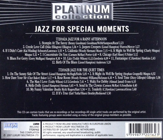Jazz For Special Moments (Platinum)  [2CD]
