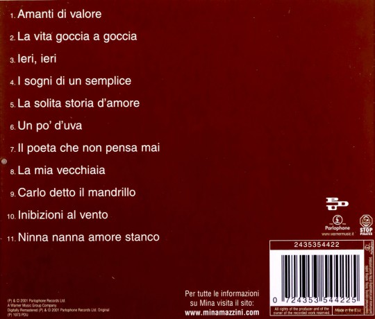 Mina: Amanti Di Valore [CD]