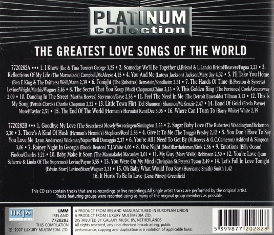 The Greatest Love Song Of The World [2CD]