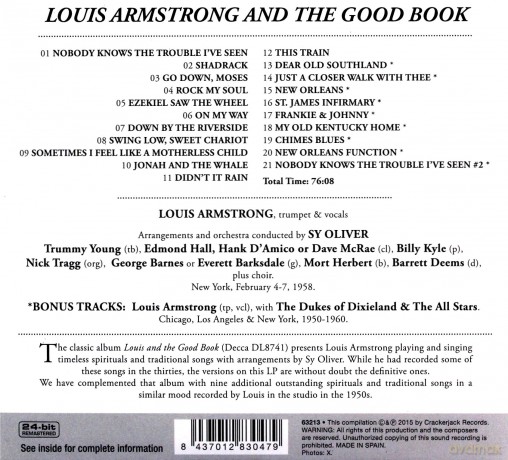 Louis Armstrong: And The Good Book [CD]
